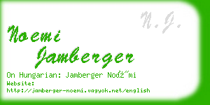 noemi jamberger business card